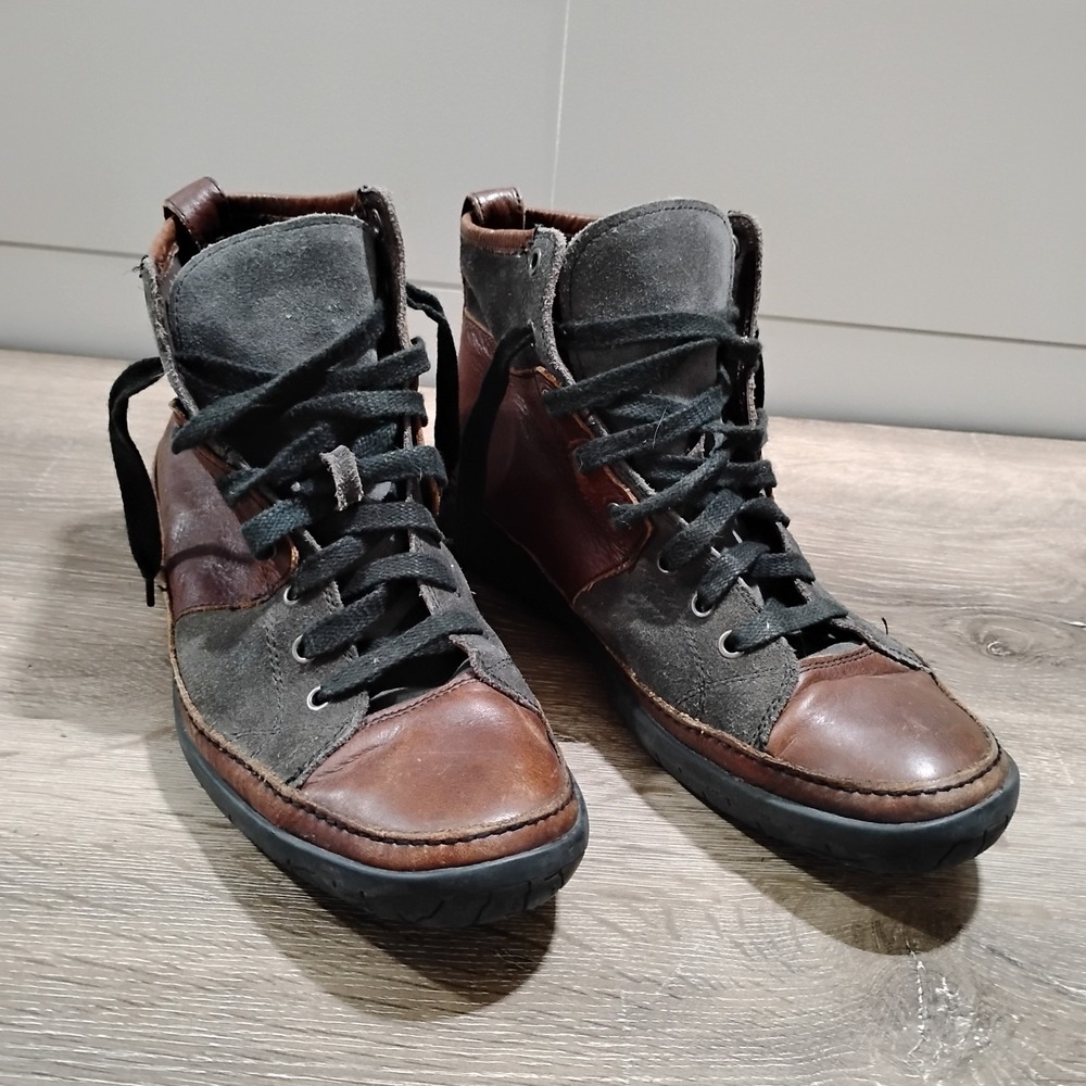 John Varvatos Sneakers High Top Shoes Mens 10M Suede Akron Designer Preppy Usa